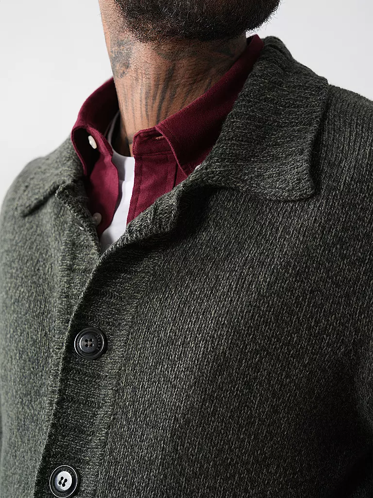 MAERZ | Strickjacke | dunkelgrün