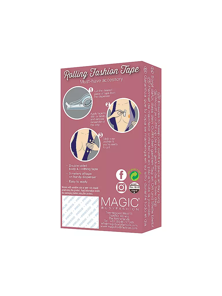 MAGIC BODYFASHION | Rolling Fashion Tape clear | transparent