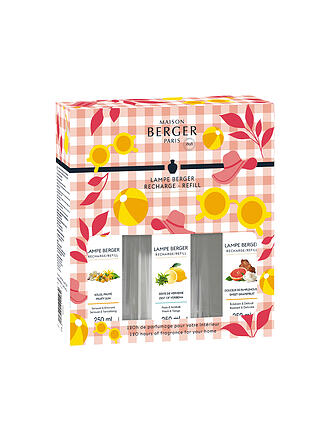 MAISON BERGER PARIS | Parfums Triopack ESTIVAL  3x250ml Zeste Verveine/Pamplemousse