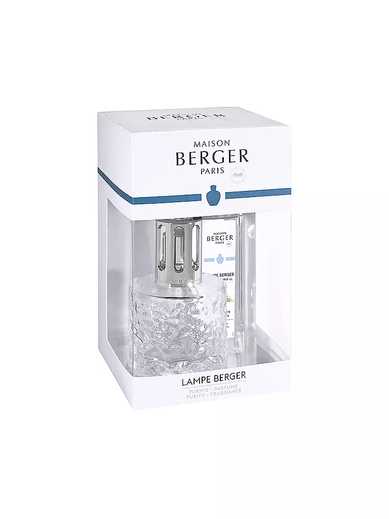 MAISON BERGER PARIS | Lampe Berger Set MIRAGE TRANSPARENTE +250ml Pure White Tea | grau