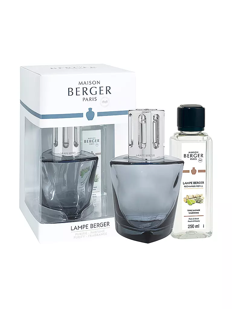 MAISON BERGER PARIS | Lampe Berger Set TERRA Noir 250ml Terre Sauvage | grau