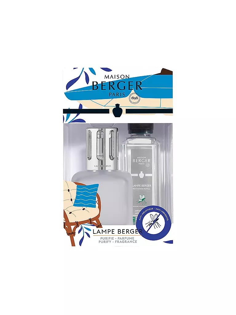 MAISON BERGER PARIS | Set Flacon Spirale Givree 250ml Anti-Moustique  | weiss