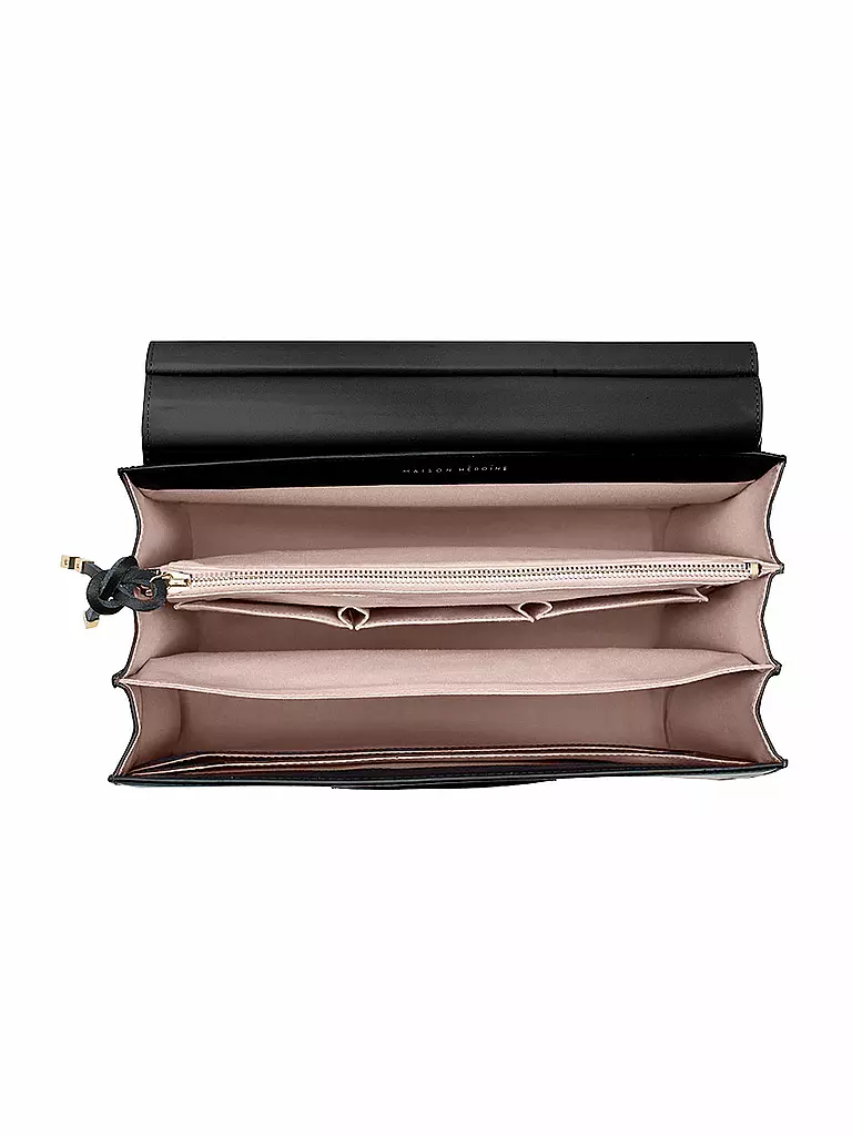 MAISON HEROINE | Ledertasche "Marlene 13" | schwarz