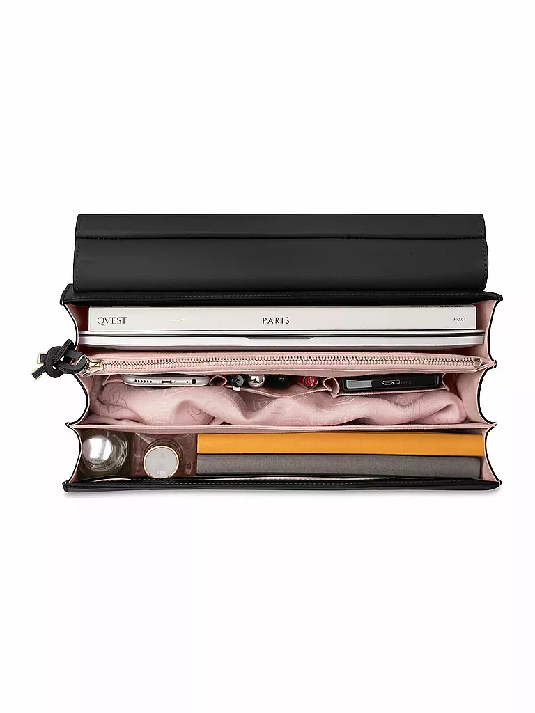 MAISON HEROINE | Ledertasche "Marlene 13" | schwarz