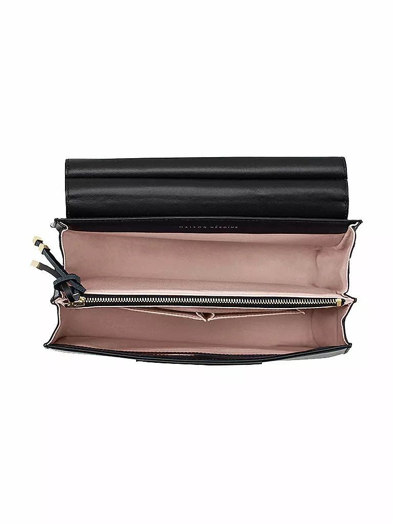 MAISON HEROINE | Ledertasche "Marlene Tablet" | schwarz