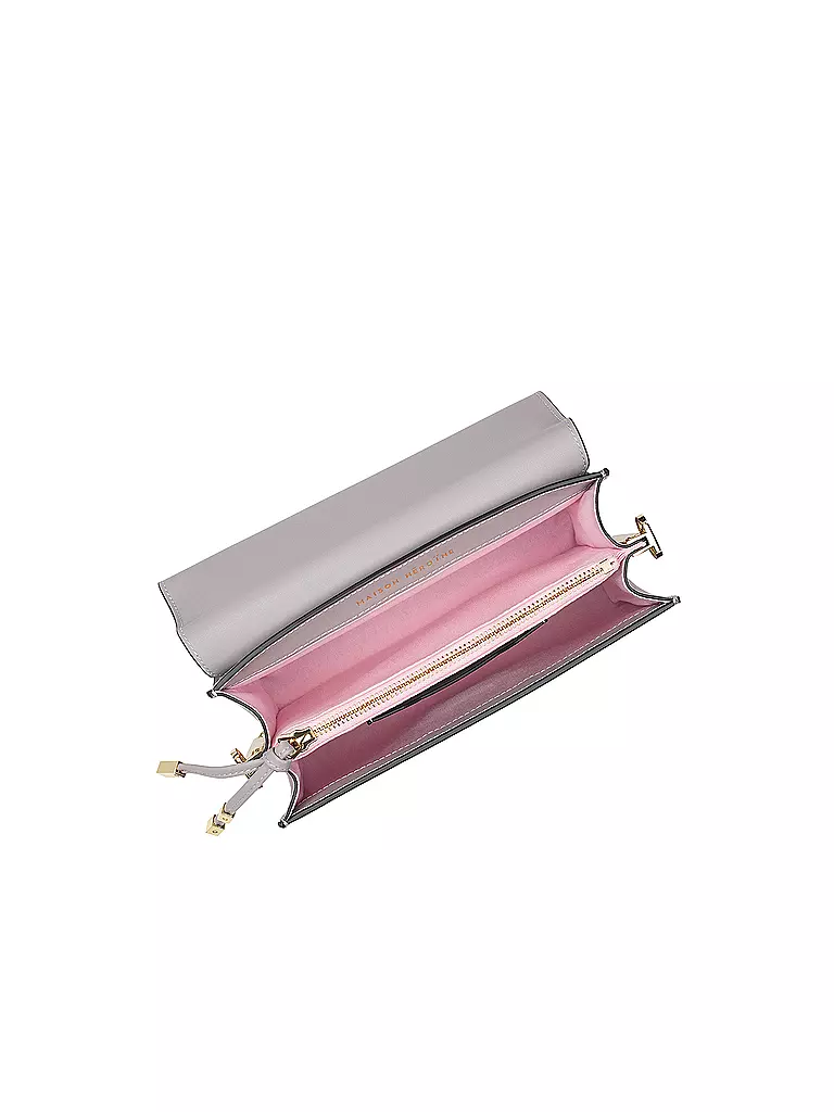 MAISON HEROINE | Ledertasche - Umhängetasche Lilia Tablet | grau