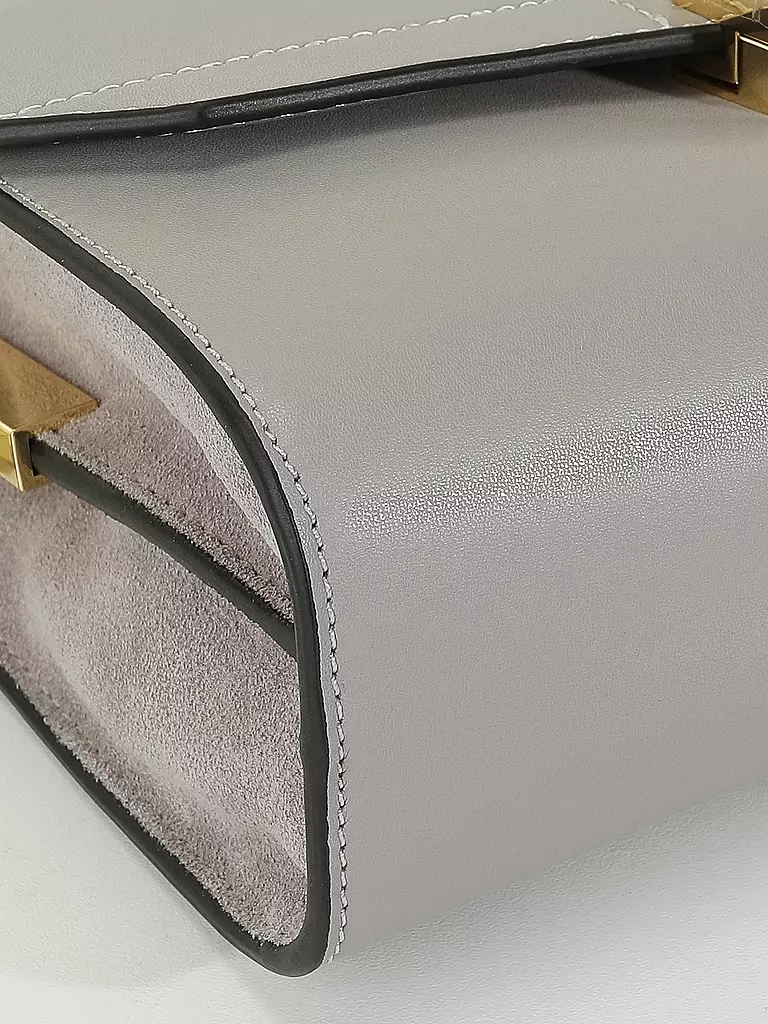 MAISON HEROINE | Ledertasche - Umhängetasche Lilia Tablet | grau