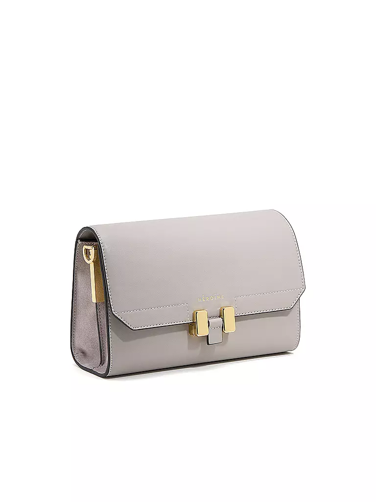 MAISON HEROINE | Ledertasche - Umhängetasche Lilia Tablet | grau