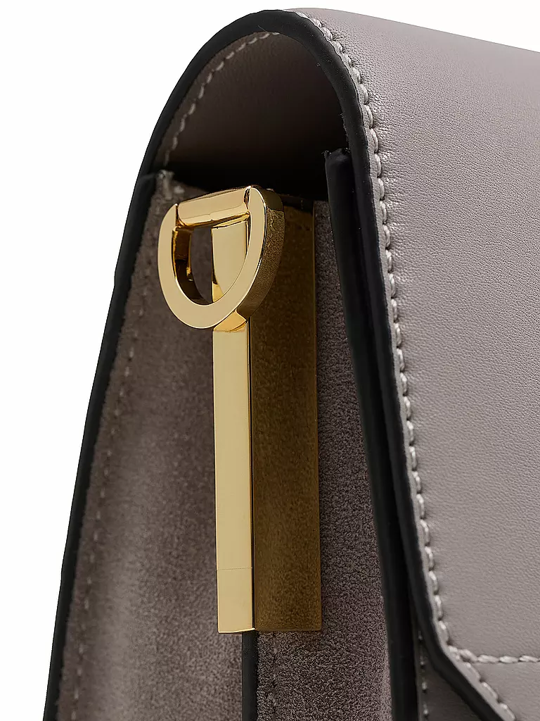 MAISON HEROINE | Ledertasche - Umhängetasche Lilia Tablet | grau