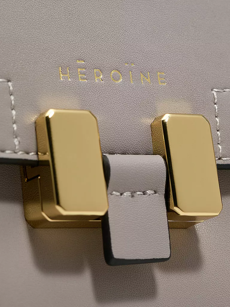 MAISON HEROINE | Ledertasche - Umhängetasche Lilia Tablet | grau