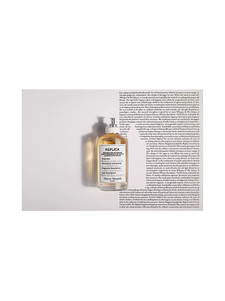 MAISON MARTIN MARGIELA | Replica Whispers in the Library Eau de Toilette 100ml | keine Farbe