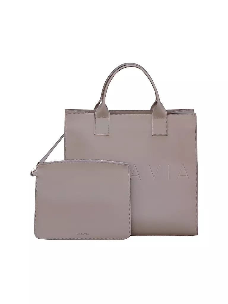 MAJAVIA | Ledertasche - Tote Bag  | grau