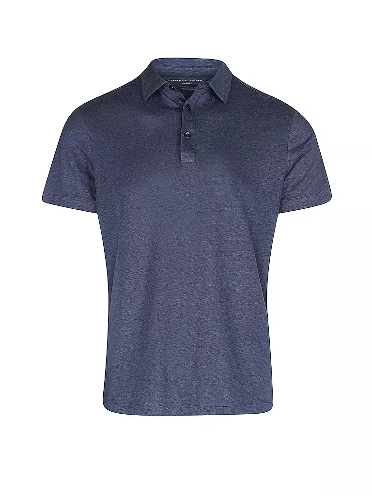 MAJESTIC FILATURES | Leinen Poloshirt | blau