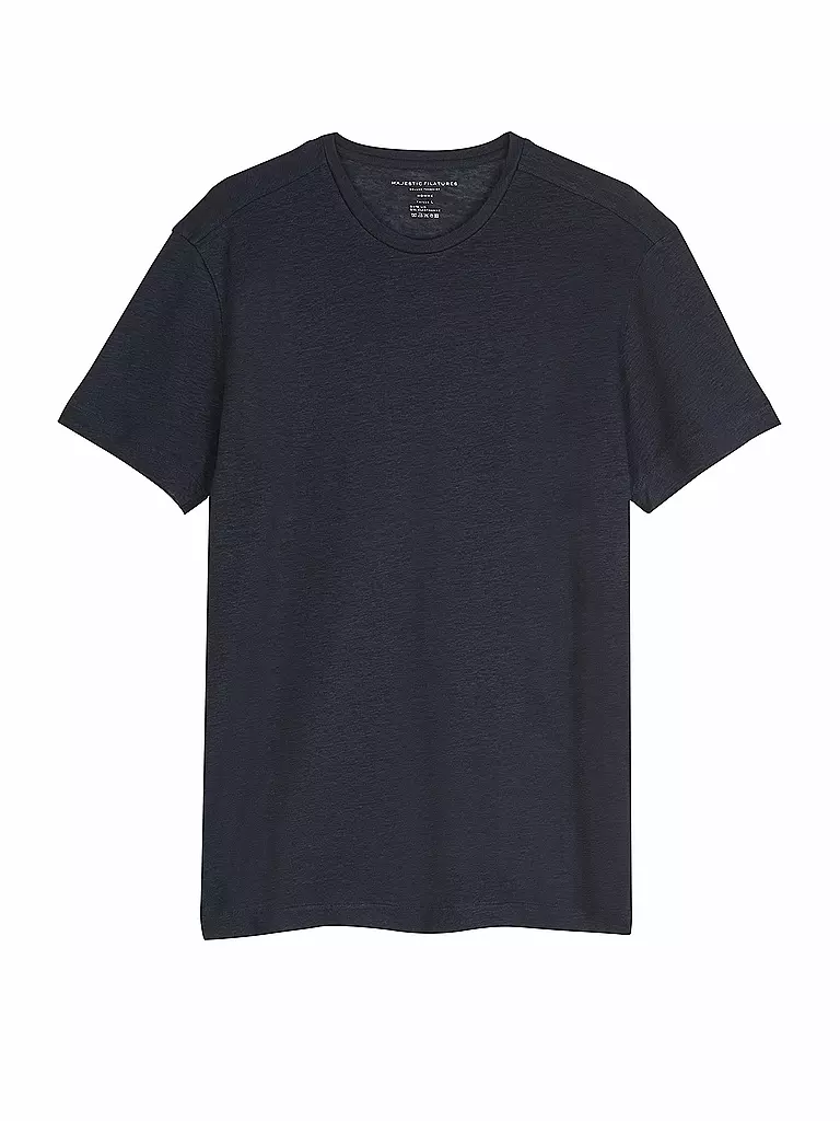 MAJESTIC FILATURES | Leinen T-Shirt | dunkelblau