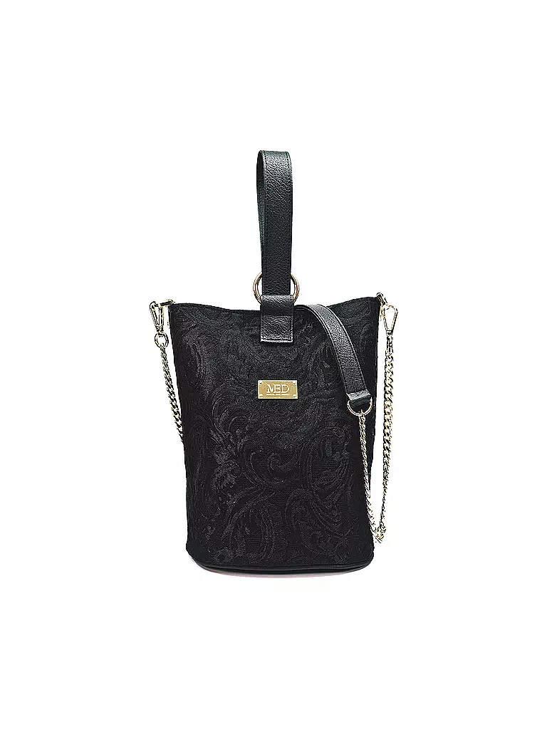 MANUEL ESSL DESIGN | Tasche - Bucket Bag Floral | schwarz