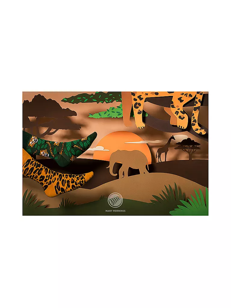 MANY MORNINGS | Damen Socken EL LEOPARD orange | orange