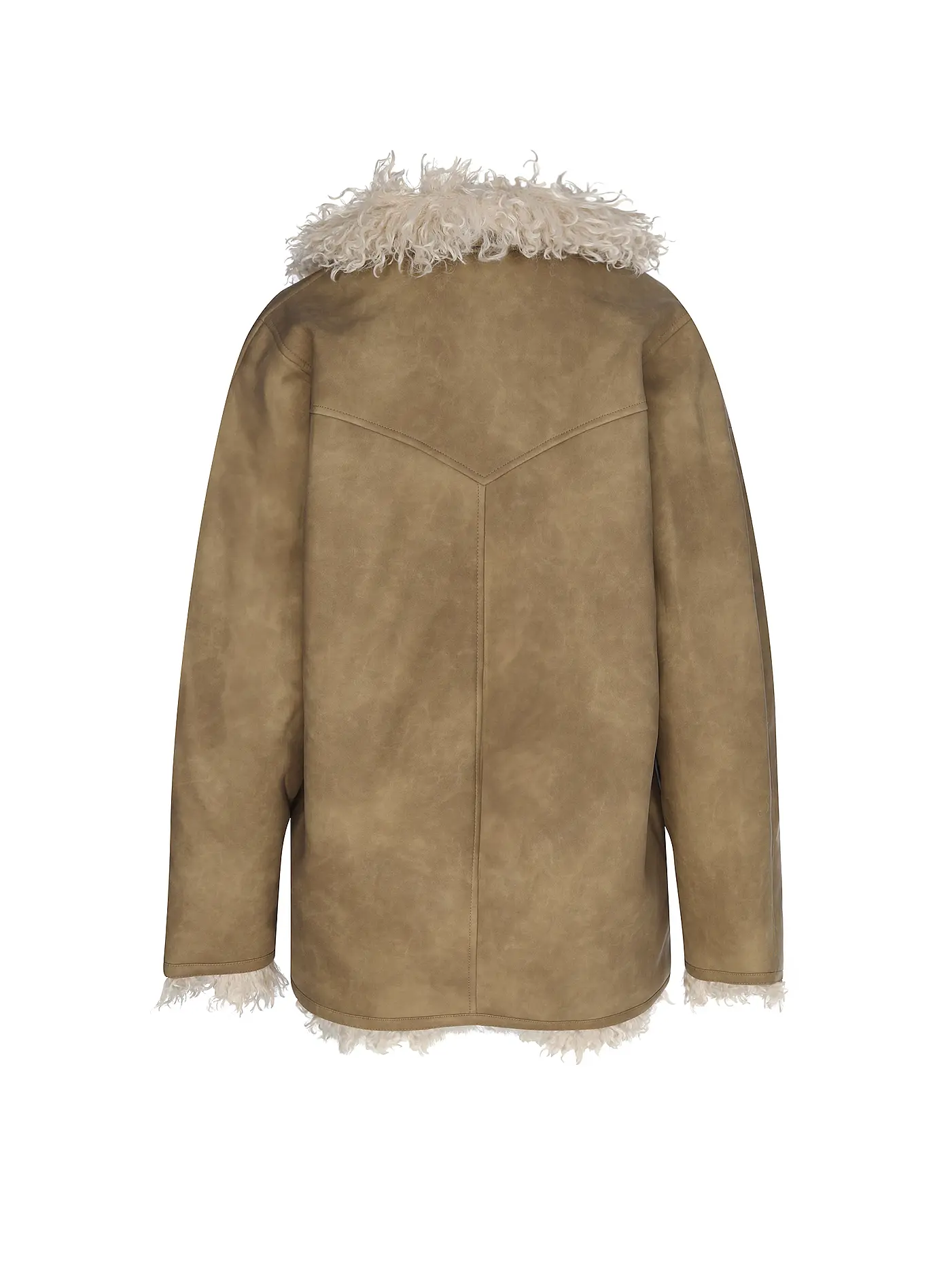 MARANT ETOILE | Mantel in Felloptik CLEA | beige