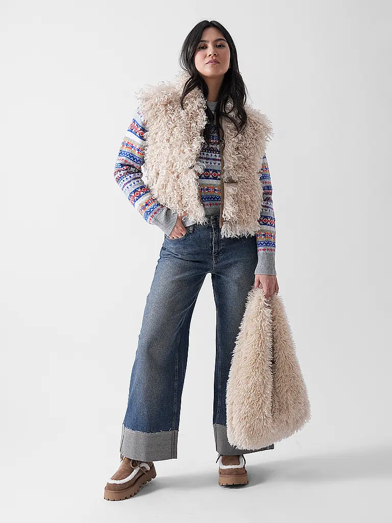 MARANT ETOILE | Wendegilet in Felloptik CLARA | beige
