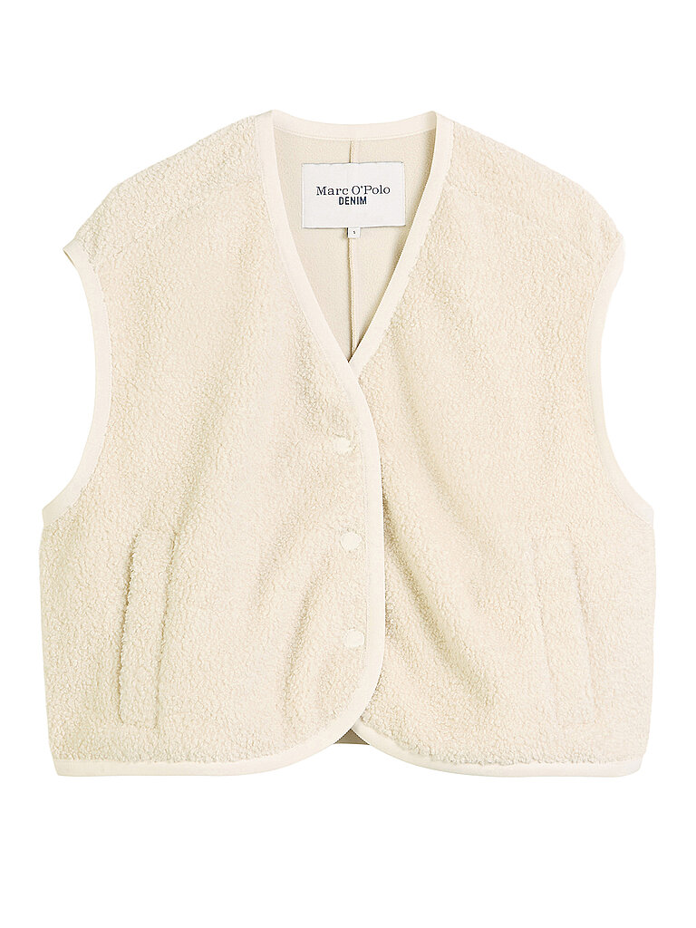 MARC O'POLO DENIM Gilet in Felloptik creme | XL