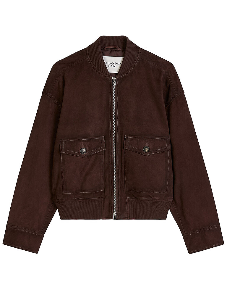 MARC O'POLO DENIM Lederjacke braun | L