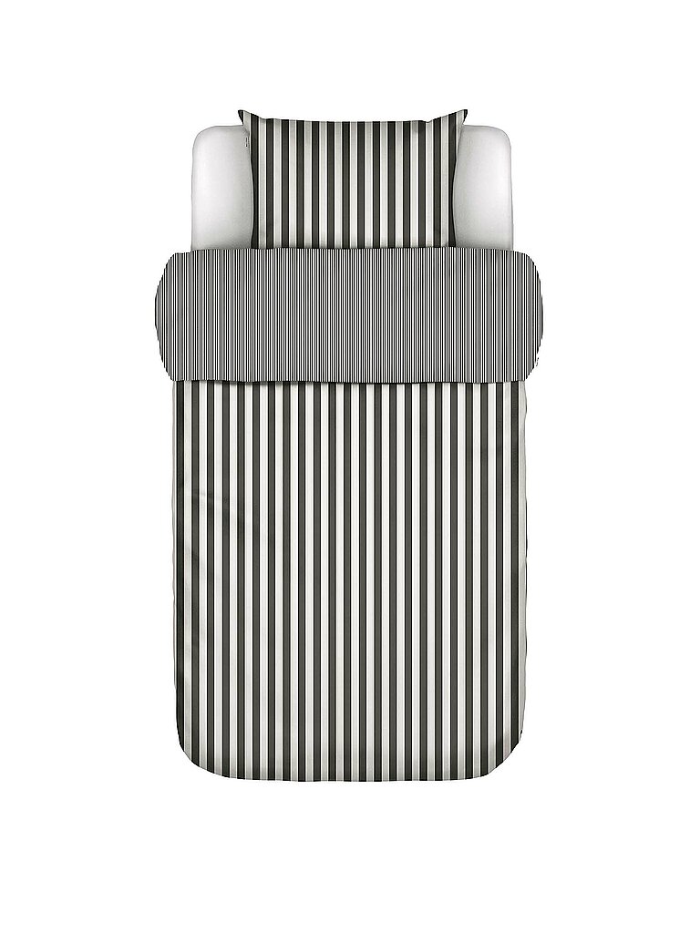 MARC O'POLO HOME Satin Bettwäsche CLASSIC STRIPE 70x90cm/140x200cm Anthracite grau