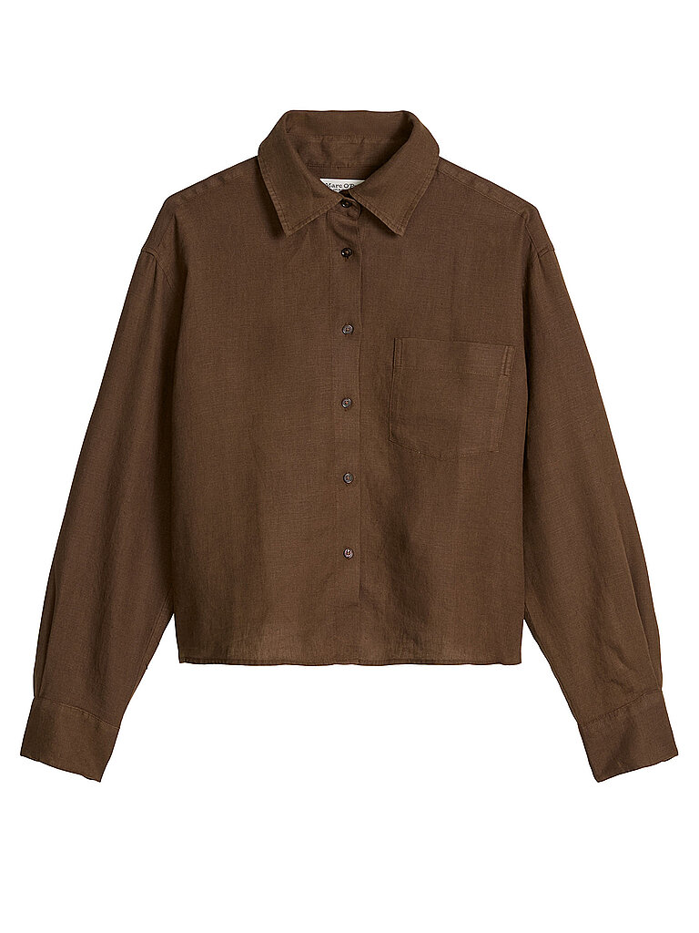 MARC O'POLO Leinenbluse braun | 34