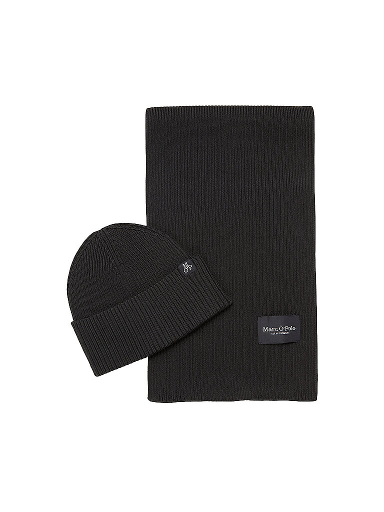 MARC O'POLO Mütze - Haube und Schal Set 2-tlg grau