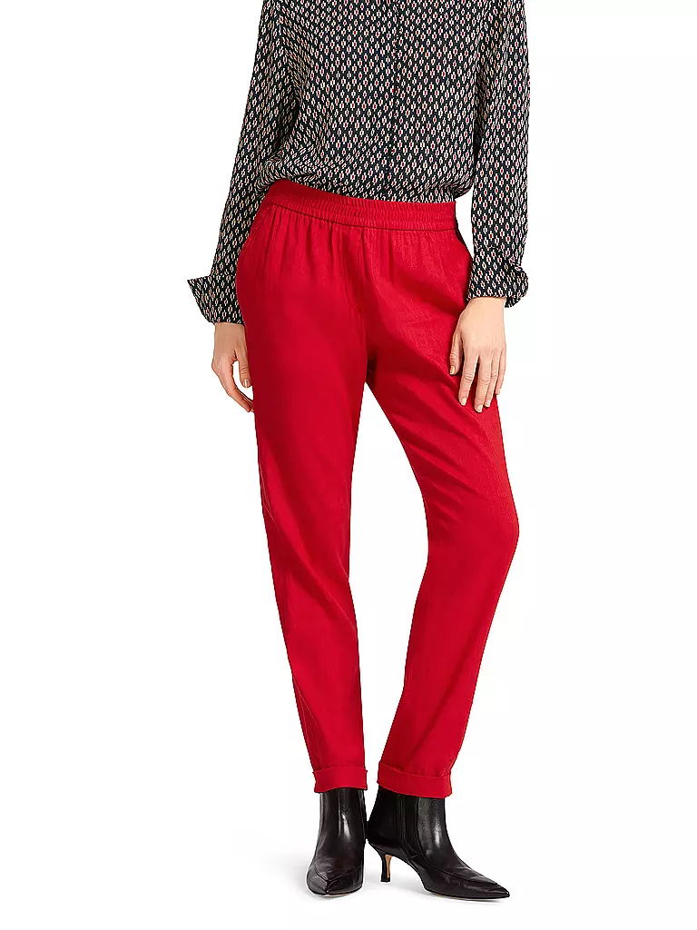 MARC CAIN | Hose Jogging Fit | dunkelrot