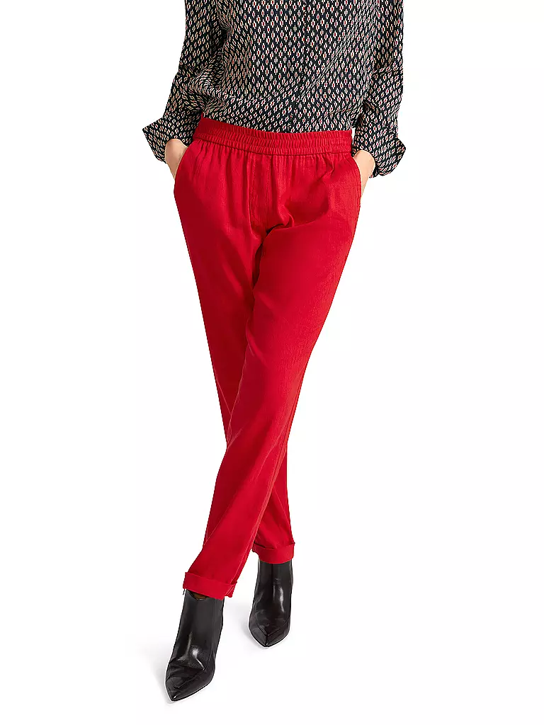 MARC CAIN | Hose Jogging Fit | dunkelrot