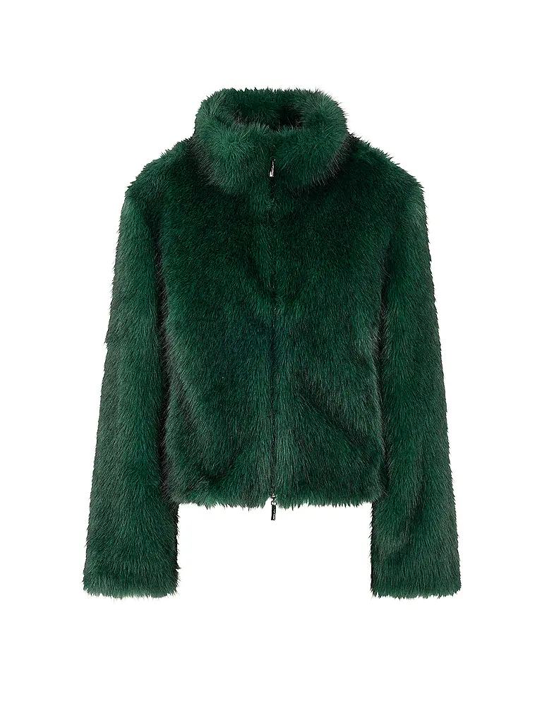 MARC CAIN | Jacke in Felloptik  | dunkelgrün