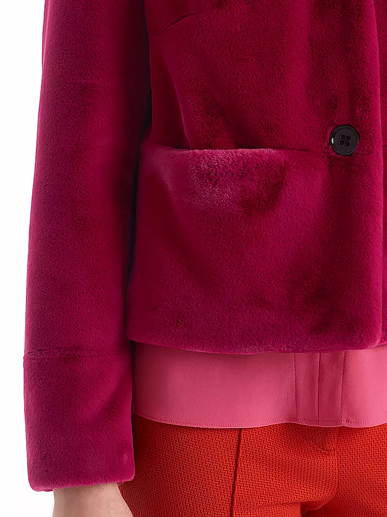 MARC CAIN | Jacke in Felloptik | rot