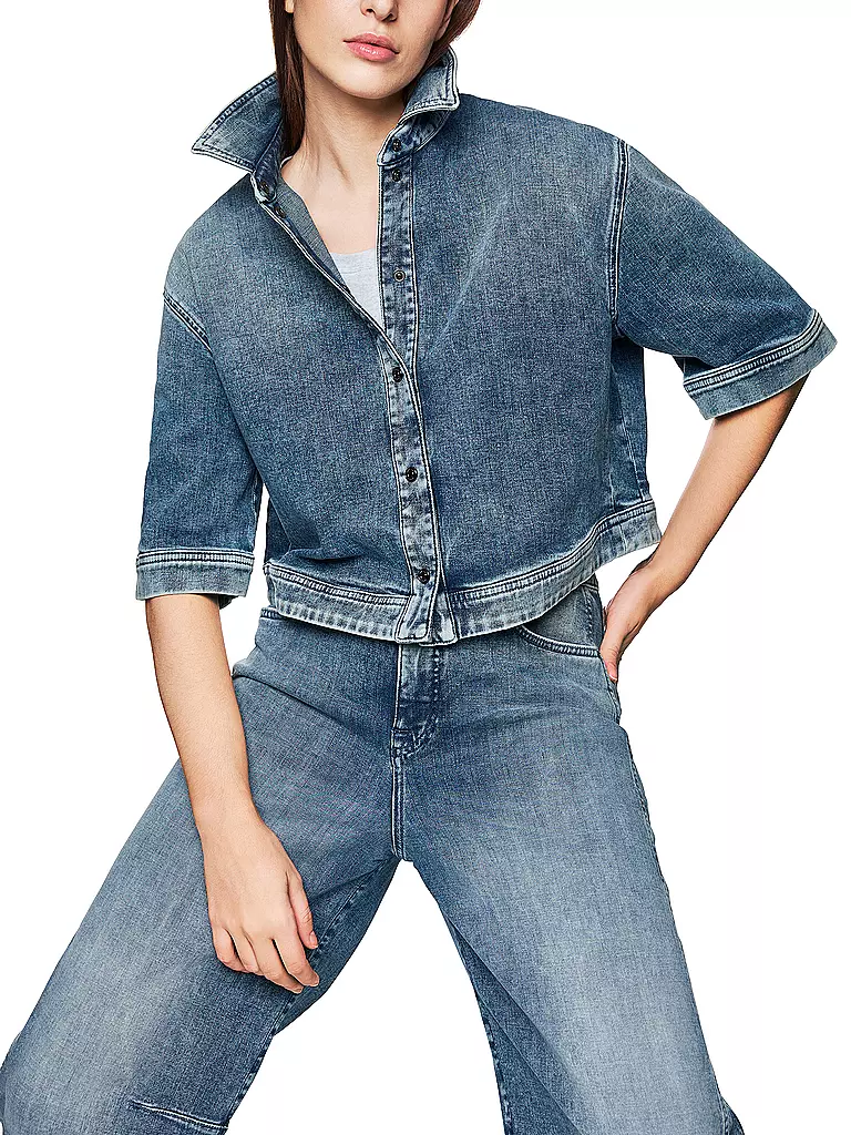 MARC CAIN | Jeansbluse | blau
