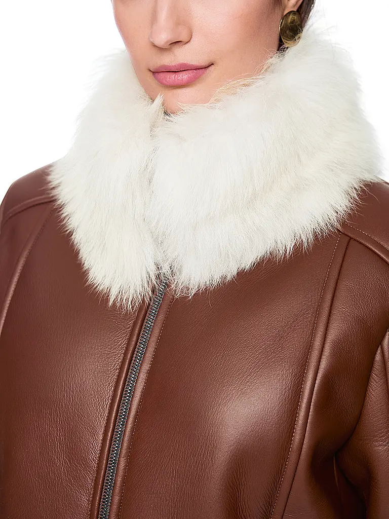 MARC CAIN | Lederjacke  | hellbraun