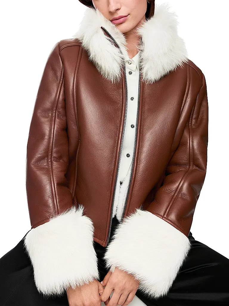 MARC CAIN | Lederjacke  | hellbraun