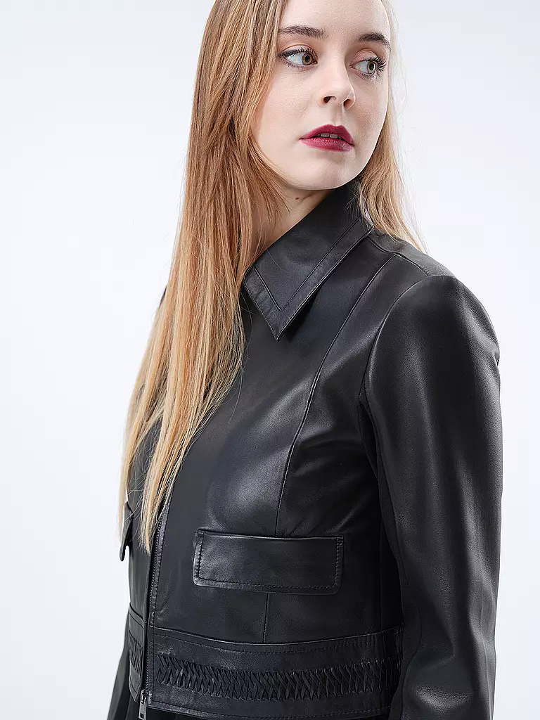 MARC CAIN | Lederjacke | schwarz