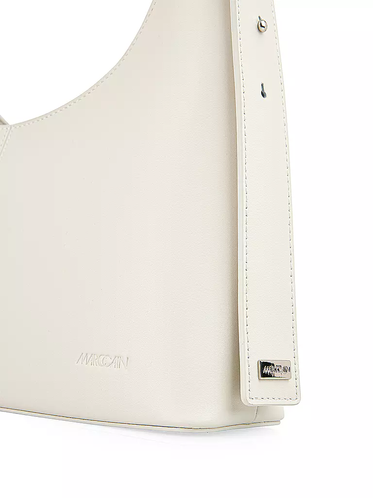 MARC CAIN | Ledertasche - Schultertasche | hellgrau