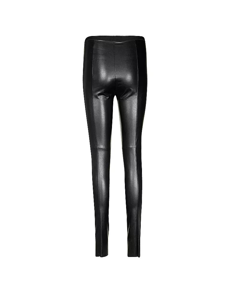 MARC CAIN | Leggings in Lederoptik | schwarz