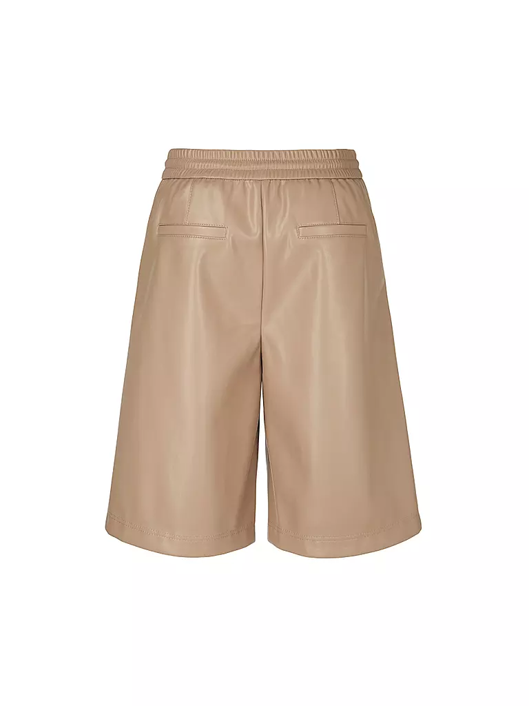 MARC CAIN | Shorts in Lederoptik | beige
