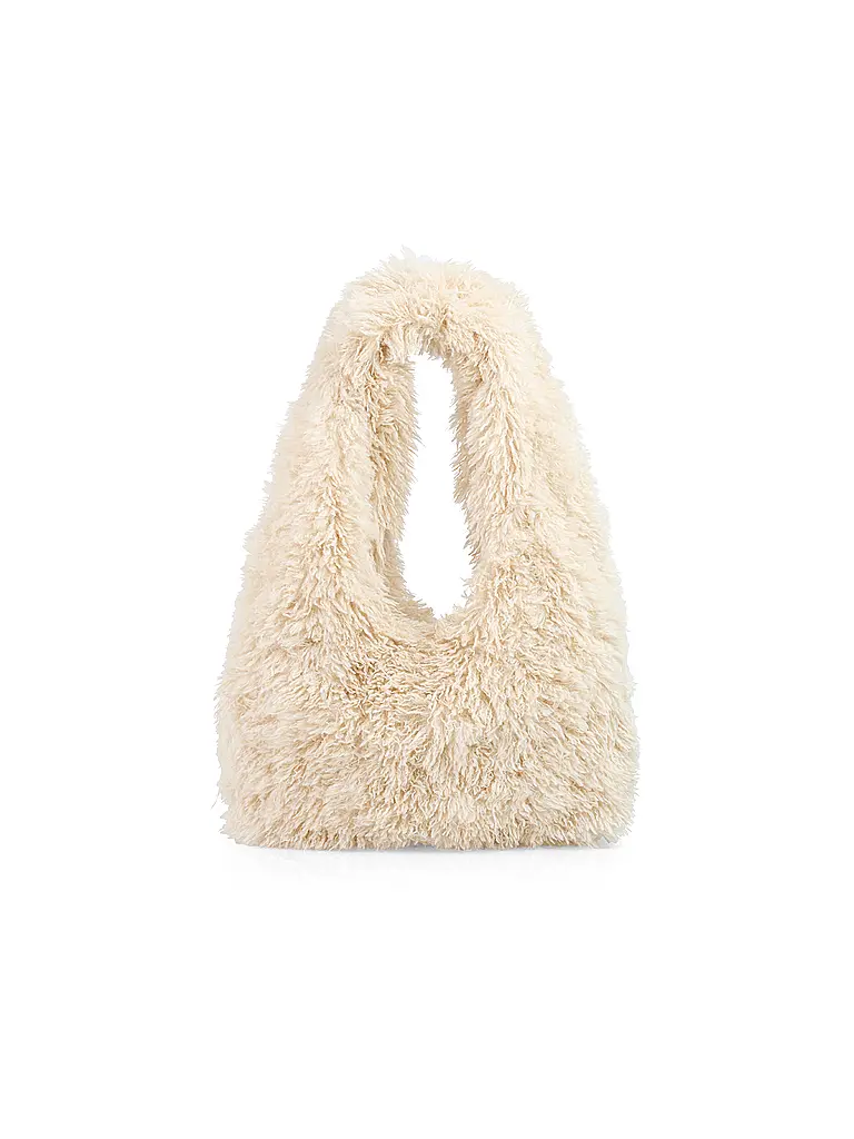 MARC CAIN | Tasche - Schultertasche in Felloptik | creme