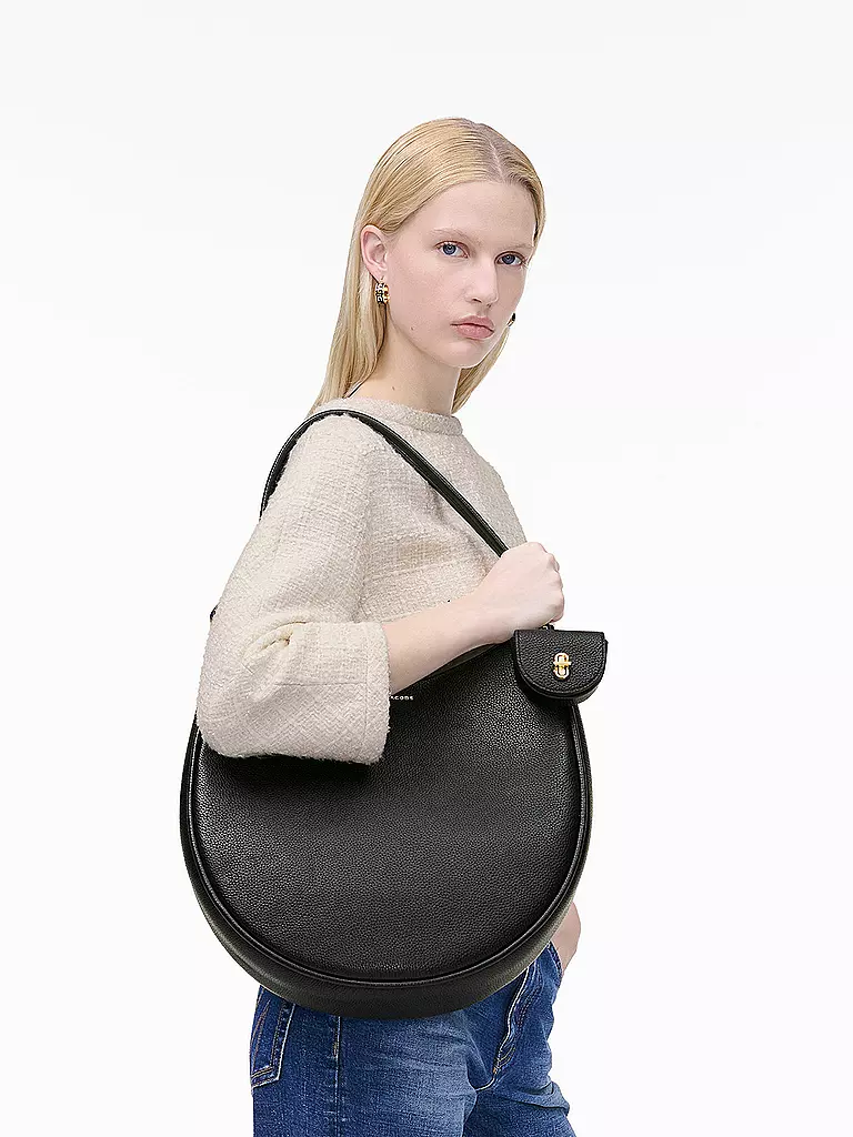 MARC JACOBS | Ledertasche - Hobo Bag THE LARGE CRESCENT | schwarz