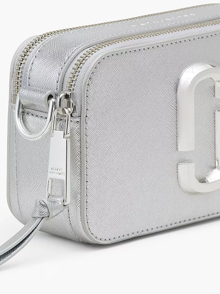 MARC JACOBS | Ledertasche - Mini Bag THE SNAPSHOT | silber