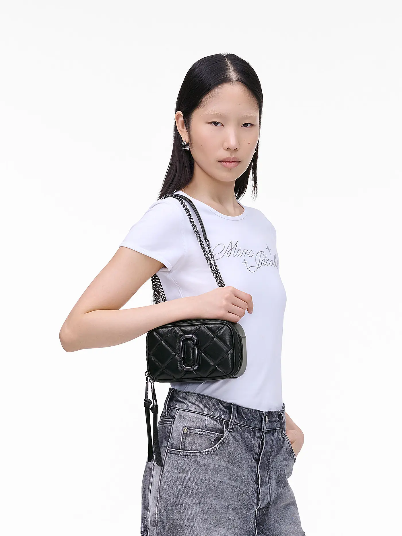 MARC JACOBS | Ledertasche - Mini Bag THE SOFTSHOT | schwarz