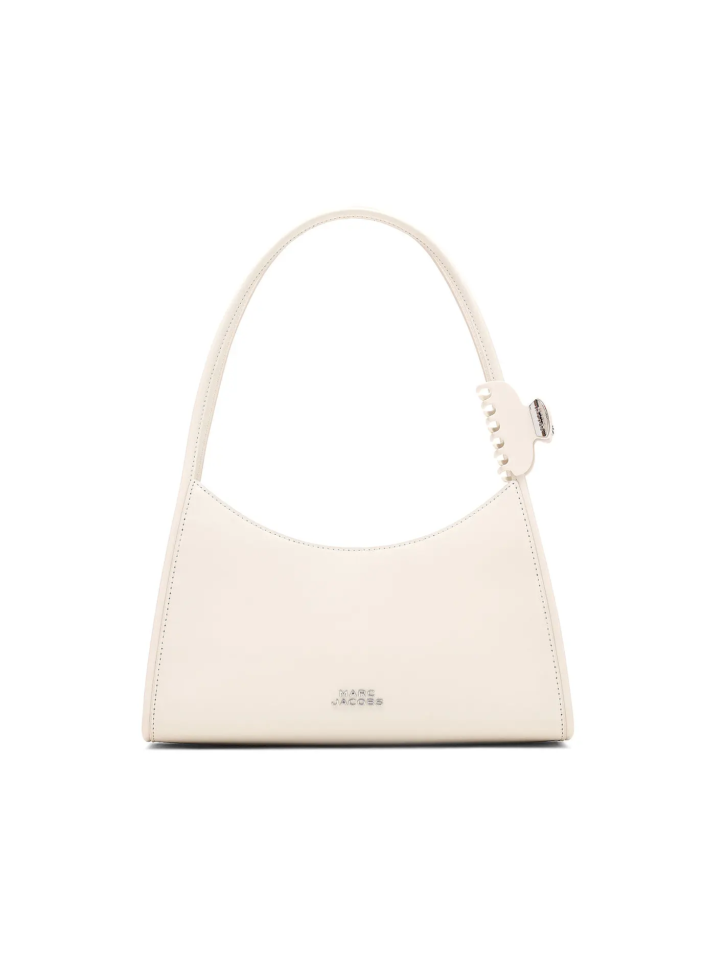 MARC JACOBS | Ledertasche - Schultertasche THE CLAW CLIP | weiss