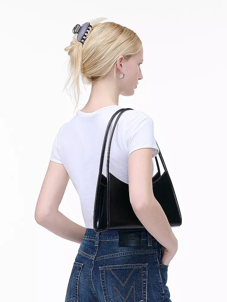 MARC JACOBS | Ledertasche - Schultertasche THE CLAW CLIP | weiss