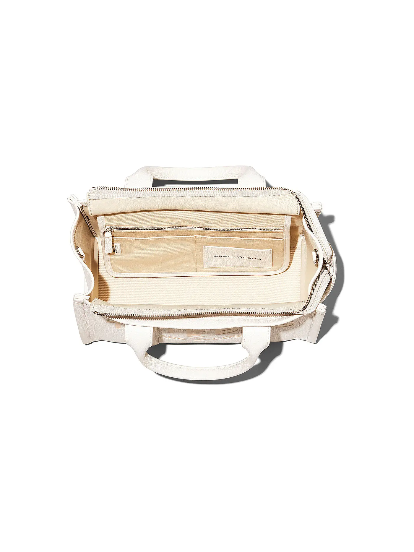 MARC JACOBS | Ledertasche - Tote Bag  THE MEDIUM TOTE LEATHER | weiss