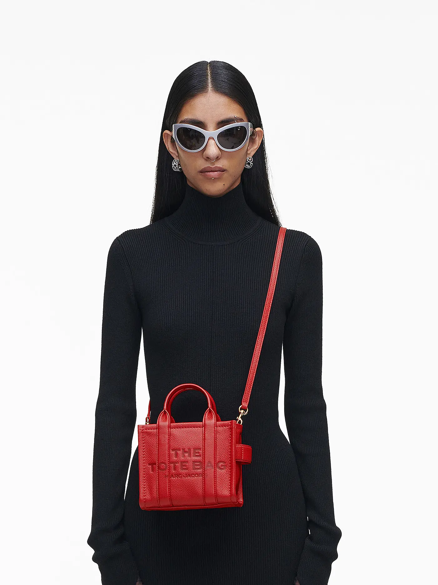 MARC JACOBS | Ledertasche - Tote Bag THE MINI TOTE | rot