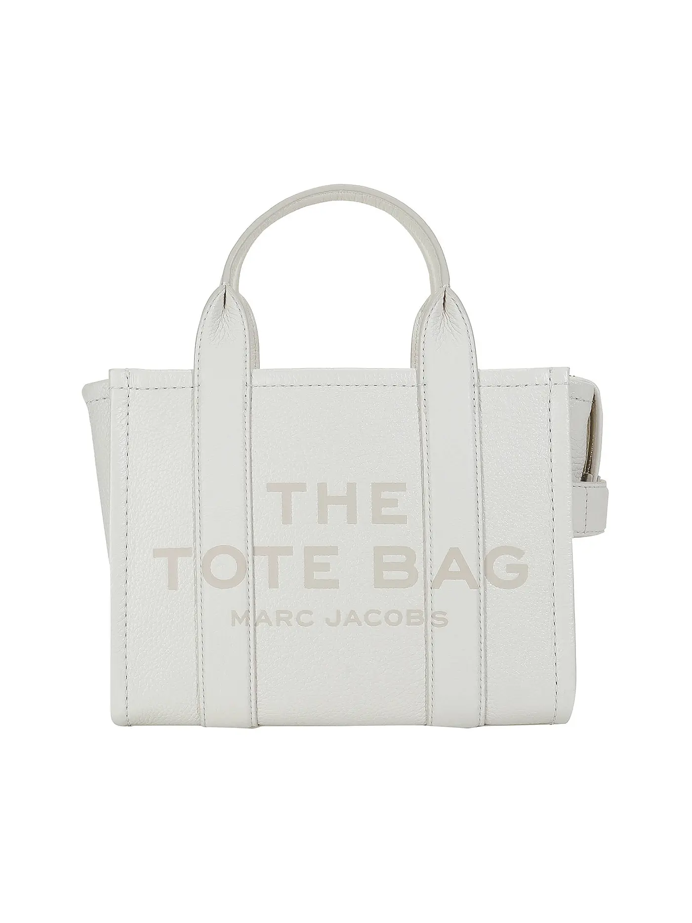 MARC JACOBS | Ledertasche - Tote Bag THE SMALL TOTE LEATHER  | weiss