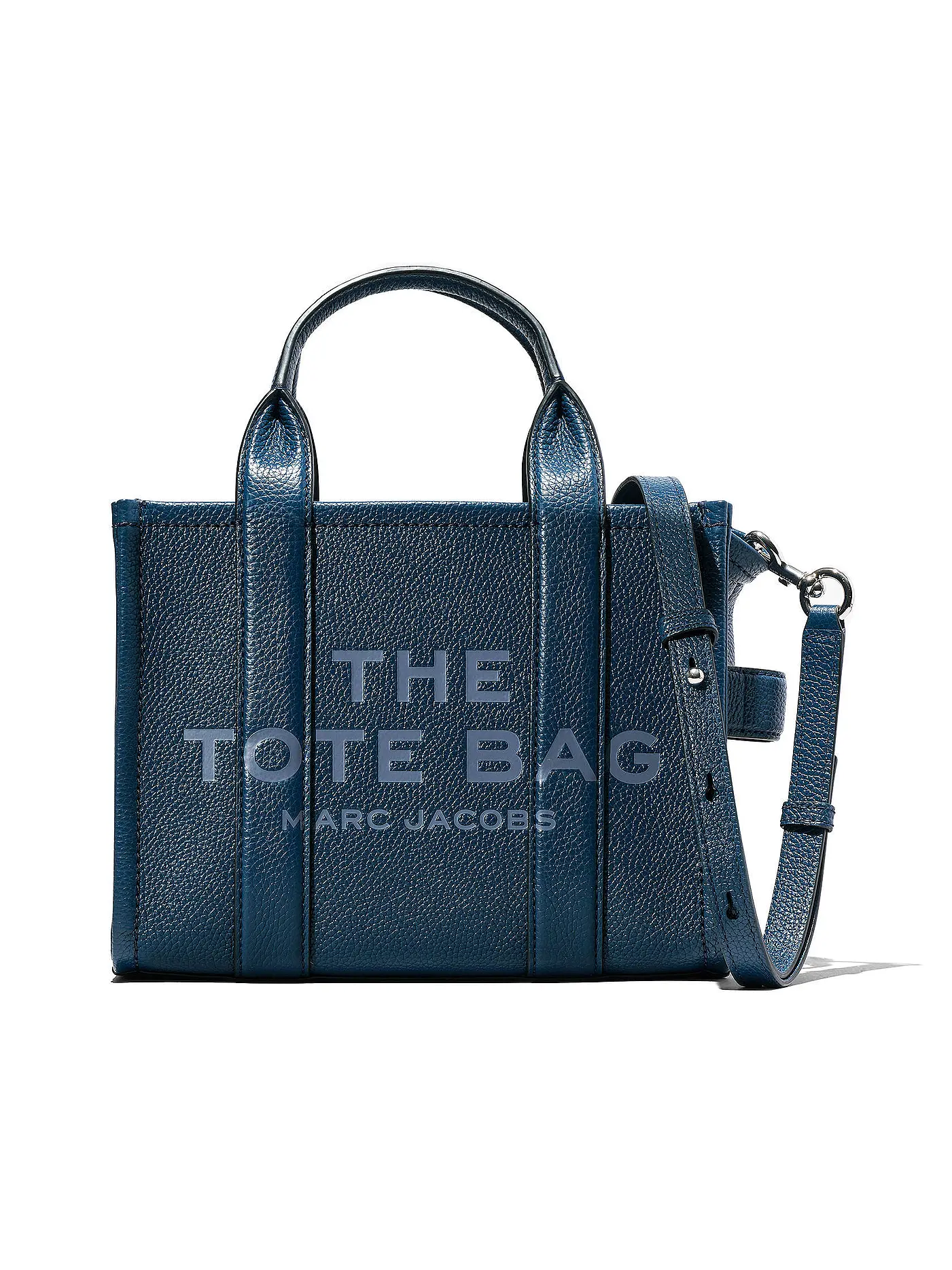 MARC JACOBS | Ledertasche - Tote Bag THE SMALL TOTE LEATHER  | blau