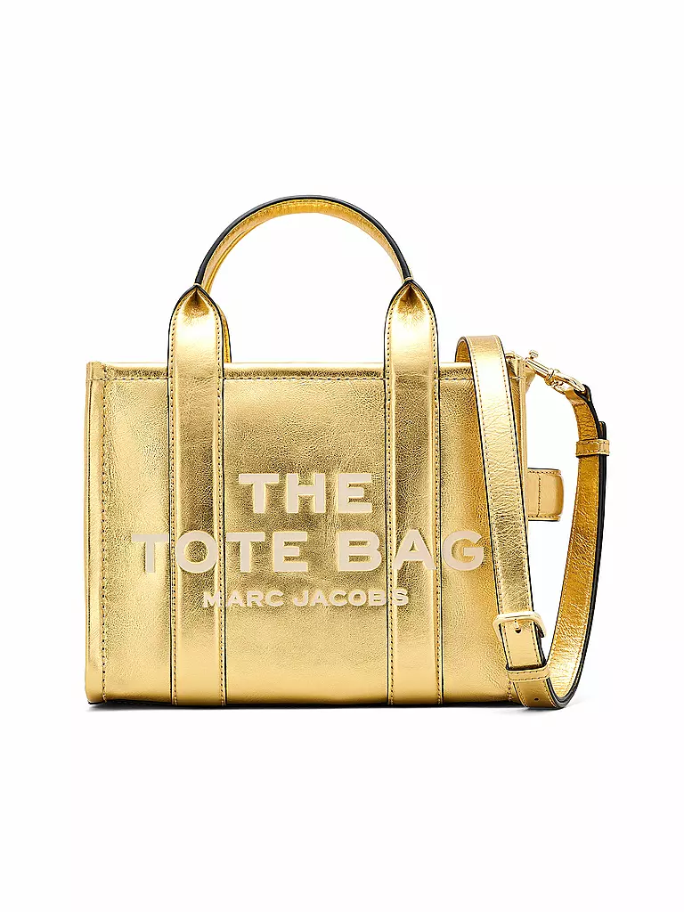 MARC JACOBS | Ledertasche - Tote Bag THE SMALL TOTE LEATHER | gold