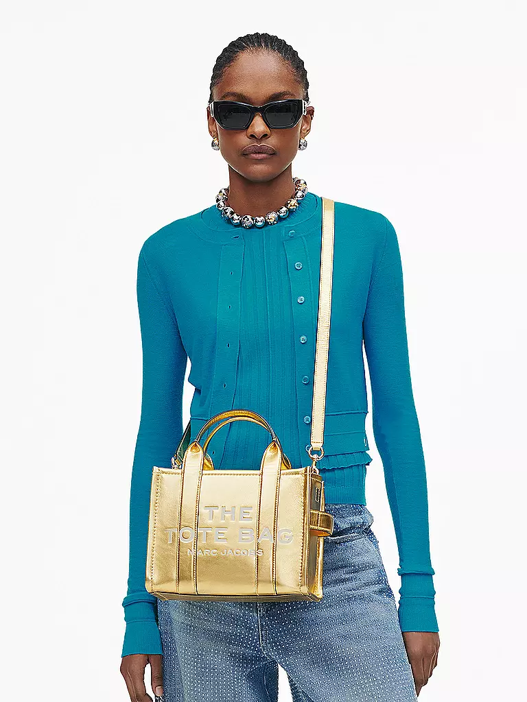 MARC JACOBS | Ledertasche - Tote Bag THE SMALL TOTE LEATHER | gold